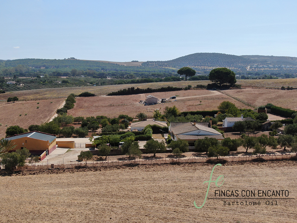Vista aérea de la totalidad de la finca