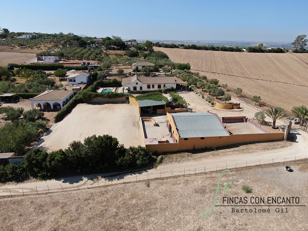 Vista aérea de la finca