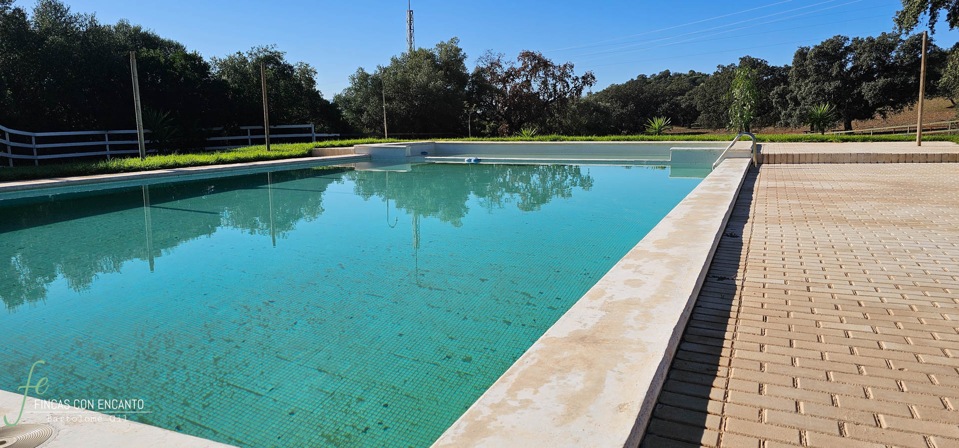 Foto lateral de la piscina